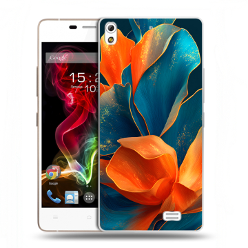 Пластиковый чехол на Fly IQ4516 Tornado Slim Octa с принтом Цветы