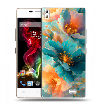 Пластиковый чехол на Fly IQ4516 Tornado Slim Octa с принтом Цветы
