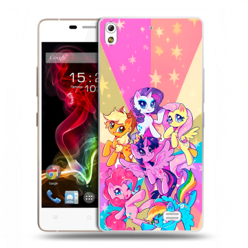 Пластиковый чехол на Fly IQ4516 Tornado Slim Octa с принтом My little pony Дружба чудо