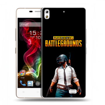 Пластиковый чехол на Fly IQ4516 Tornado Slim Octa с принтом PUGB ПАГБ