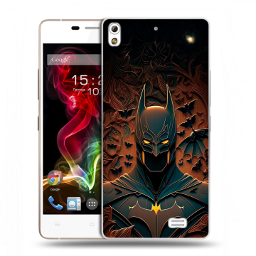 Пластиковый чехол на Fly IQ4516 Tornado Slim Octa с принтом Batman Бэтмен