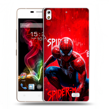 Пластиковый чехол на Fly IQ4516 Tornado Slim Octa с принтом Spiderman Человек паук Пластиковый чехол на Fly IQ4516 Tornado Slim Octa с принтом Spiderman Человек паук