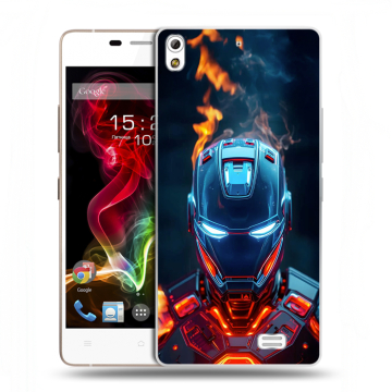 Пластиковый чехол на Fly IQ4516 Tornado Slim Octa с принтом IronMan Железный человек