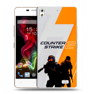 Пластиковый чехол на Fly IQ4516 Tornado Slim Octa с принтом Counter Strike