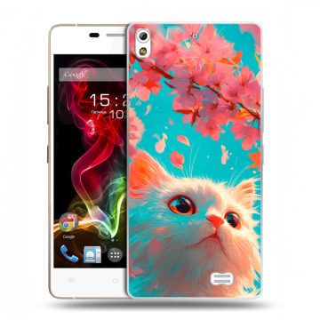 Пластиковый чехол на Fly IQ4516 Tornado Slim Octa с принтом Красивый кот