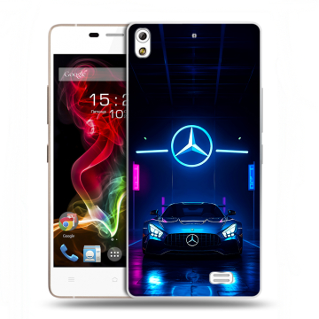 Пластиковый чехол на Fly IQ4516 Tornado Slim Octa с принтом Mercedes Мерседес