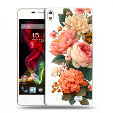 Пластиковый чехол на Fly IQ4516 Tornado Slim Octa с принтом цветы