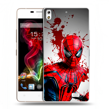 Пластиковый чехол на Fly IQ4516 Tornado Slim Octa с принтом Spiderman Человек паук