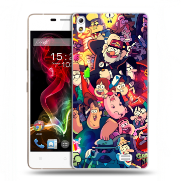 Пластиковый чехол на Fly IQ4516 Tornado Slim Octa с принтом Gravity Falls Гравити Фолз