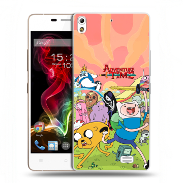Пластиковый чехол на Fly IQ4516 Tornado Slim Octa с принтом Adventure time Время приключений