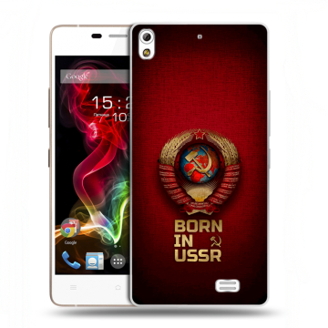 Пластиковый чехол на Fly IQ4516 Tornado Slim Octa с принтом Флаг Герб СССР
