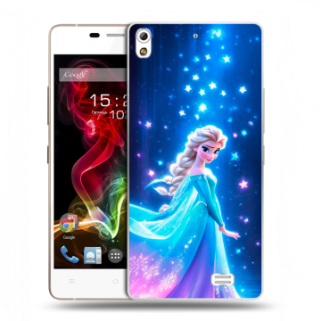 Пластиковый чехол на Fly IQ4516 Tornado Slim Octa с принтом Холодное сердце Frozen
