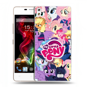 Пластиковый чехол на Fly IQ4516 Tornado Slim Octa с принтом My little pony Дружба чудо