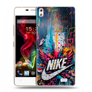 Пластиковый чехол на Fly IQ4516 Tornado Slim Octa с принтом Nike Найк