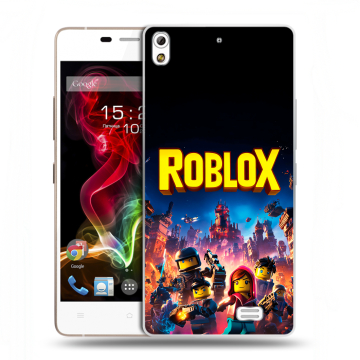 Пластиковый чехол на Fly IQ4516 Tornado Slim Octa с принтом Roblox Роблокс