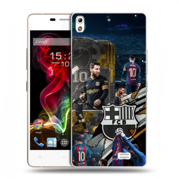 Пластиковый чехол на Fly IQ4516 Tornado Slim Octa с принтом Messi Barcelona