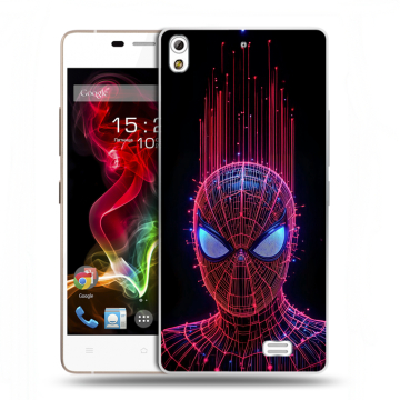 Пластиковый чехол на Fly IQ4516 Tornado Slim Octa с принтом Spiderman Человек паук