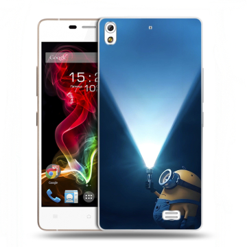 Пластиковый чехол на Fly IQ4516 Tornado Slim Octa с принтом Миньоны