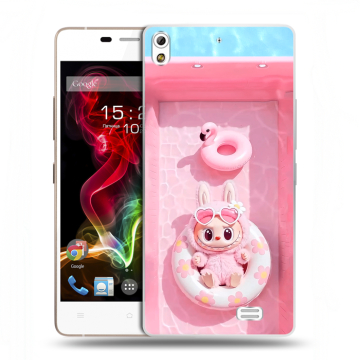 Пластиковый чехол на Fly IQ4516 Tornado Slim Octa с принтом Labubu Лабубу