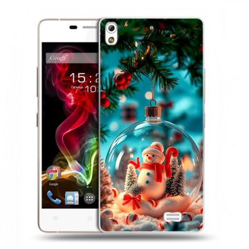 Пластиковый чехол на Fly IQ4516 Tornado Slim Octa с принтом Новый год