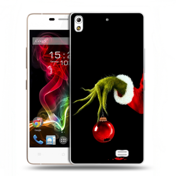 Пластиковый чехол на Fly IQ4516 Tornado Slim Octa с принтом Новый год Гринч