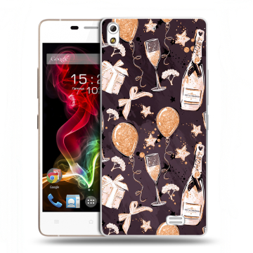 Пластиковый чехол на Fly IQ4516 Tornado Slim Octa с принтом Новый год