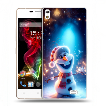 Пластиковый чехол на Fly IQ4516 Tornado Slim Octa с принтом Новый год