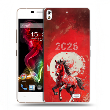 Пластиковый чехол на Fly IQ4516 Tornado Slim Octa с принтом Новый год