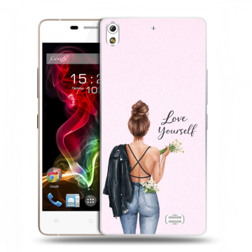 Пластиковый чехол на Fly IQ4516 Tornado Slim Octa с принтом женский