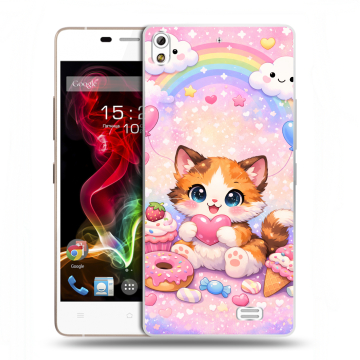 Пластиковый чехол на Fly IQ4516 Tornado Slim Octa с принтом для девочек