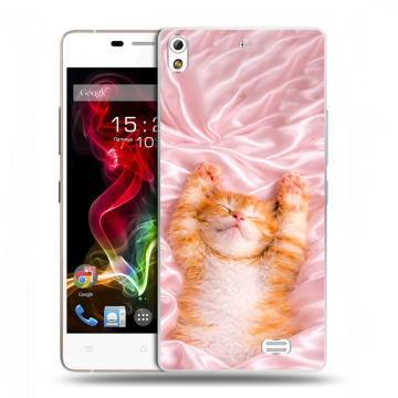 Пластиковый чехол на Fly IQ4516 Tornado Slim Octa с принтом женский
