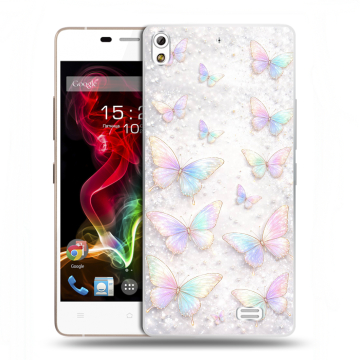 Пластиковый чехол на Fly IQ4516 Tornado Slim Octa с принтом женский