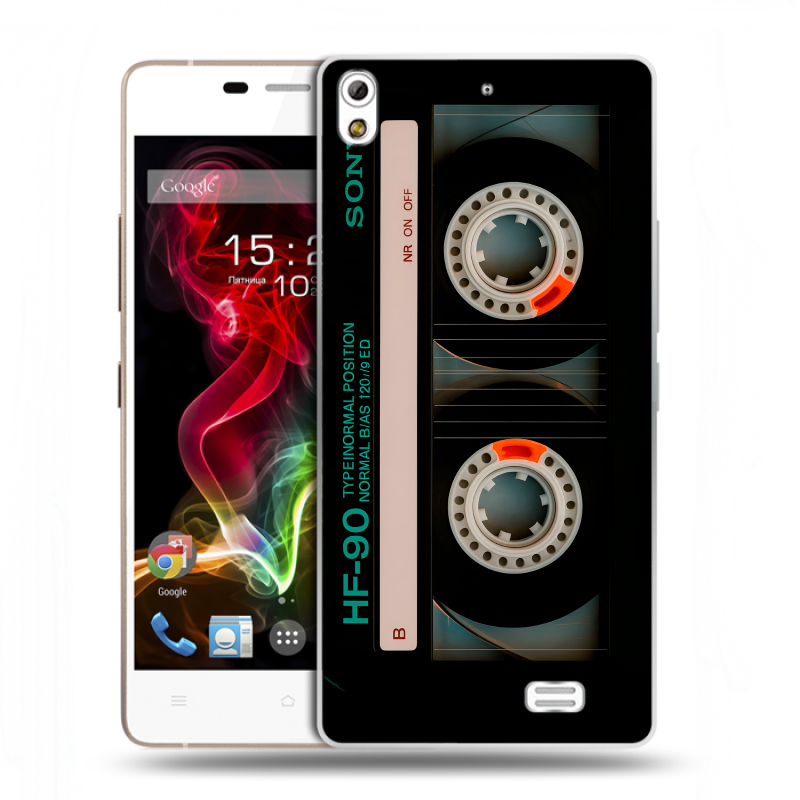 Пластиковый чехол на Fly IQ4516 Tornado Slim Octa с принтом Кассета Пластиковый чехол на Fly IQ4516 Tornado Slim Octa с принтом Кассета