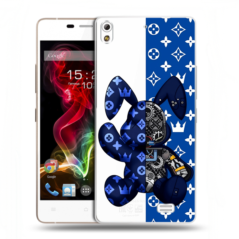 Пластиковый чехол на Fly IQ4516 Tornado Slim Octa с принтом Луи робот Пластиковый чехол на Fly IQ4516 Tornado Slim Octa с принтом Луи робот