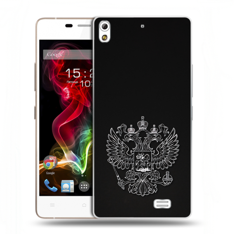 Пластиковый чехол на Fly IQ4516 Tornado Slim Octa с принтом Герб России Пластиковый чехол на Fly IQ4516 Tornado Slim Octa с принтом Герб России
