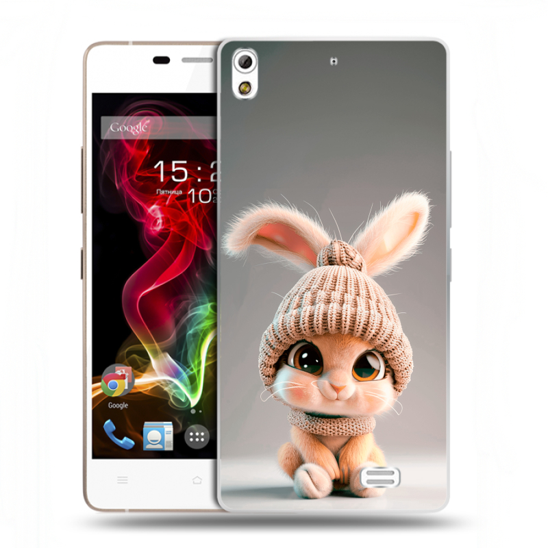 Пластиковый чехол на Fly IQ4516 Tornado Slim Octa с принтом Кролик Пластиковый чехол на Fly IQ4516 Tornado Slim Octa с принтом Кролик