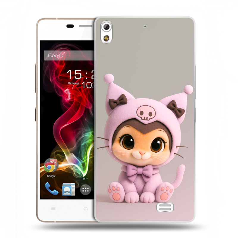 Пластиковый чехол на Fly IQ4516 Tornado Slim Octa с принтом Куроми Kuromi Пластиковый чехол на Fly IQ4516 Tornado Slim Octa с принтом Куроми Kuromi