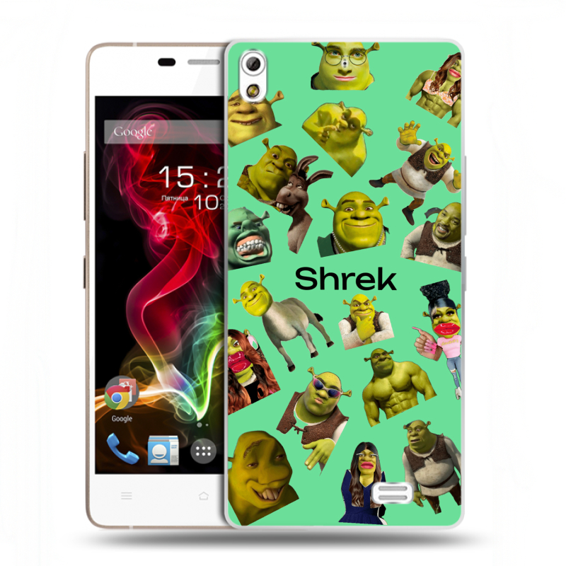 Пластиковый чехол на Fly IQ4516 Tornado Slim Octa с принтом Шрек Shrek Пластиковый чехол на Fly IQ4516 Tornado Slim Octa с принтом Шрек Shrek