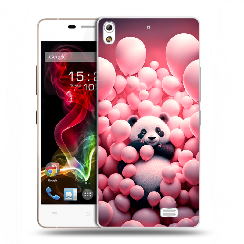 Пластиковый чехол на Fly IQ4516 Tornado Slim Octa с принтом Панда Пластиковый чехол на Fly IQ4516 Tornado Slim Octa с принтом Панда
