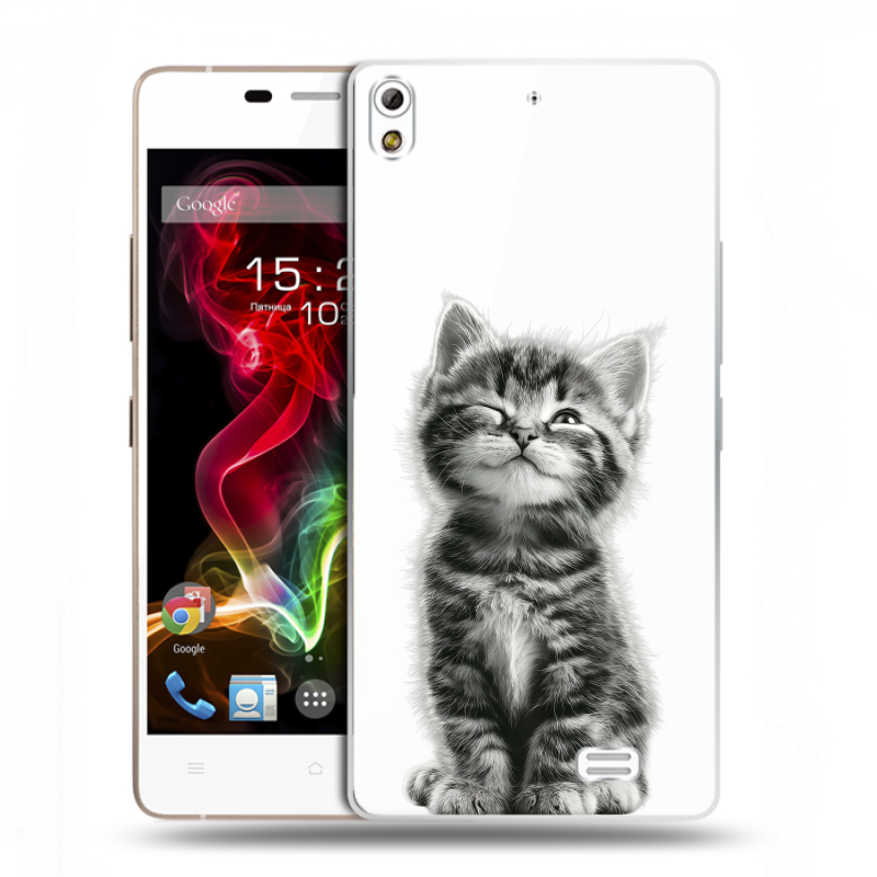Пластиковый чехол на Fly IQ4516 Tornado Slim Octa с принтом Котенок Пластиковый чехол на Fly IQ4516 Tornado Slim Octa с принтом Котенок