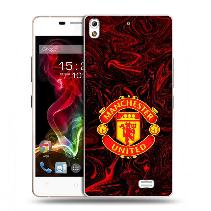 Пластиковый чехол на Fly IQ4516 Tornado Slim Octa с принтом Manchester United Пластиковый чехол на Fly IQ4516 Tornado Slim Octa с принтом Manchester United