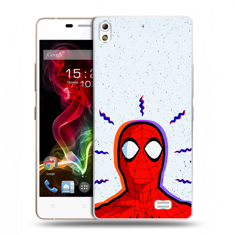 Пластиковый чехол на Fly IQ4516 Tornado Slim Octa с принтом Spiderman Человек паук Пластиковый чехол на Fly IQ4516 Tornado Slim Octa с принтом Spiderman Человек паук