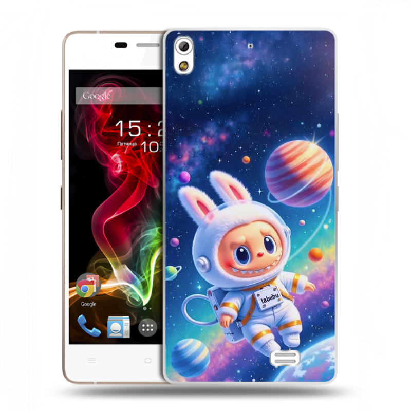 Пластиковый чехол на Fly IQ4516 Tornado Slim Octa с принтом Labubu Лабубу Пластиковый чехол на Fly IQ4516 Tornado Slim Octa с принтом Labubu Лабубу