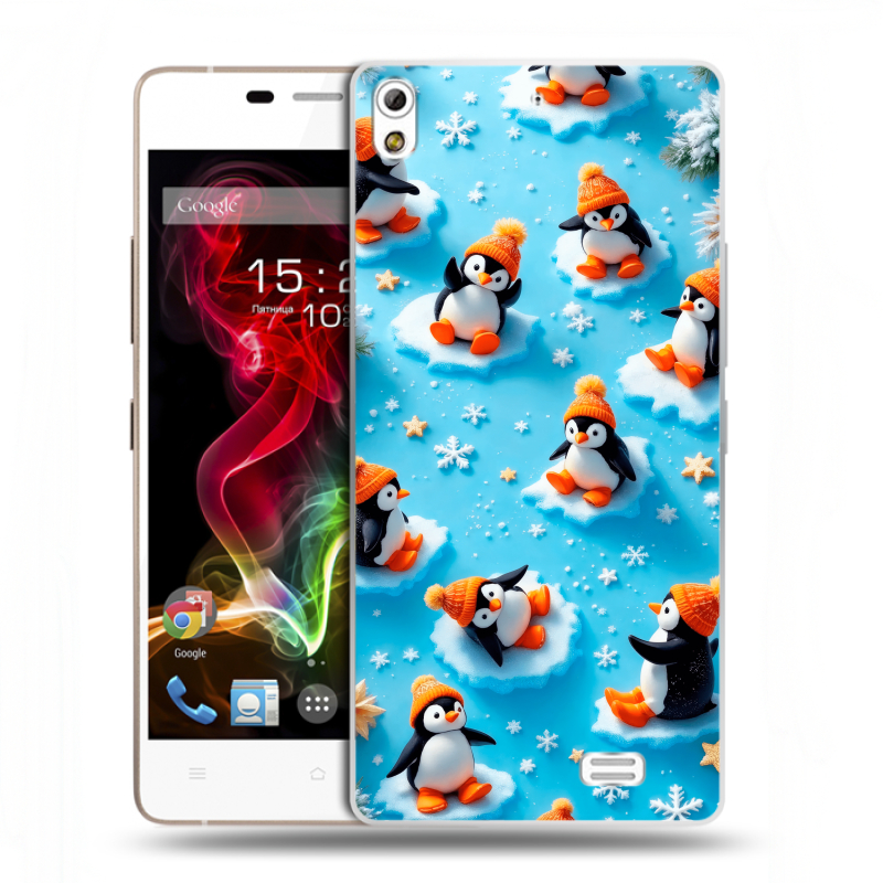 Пластиковый чехол на Fly IQ4516 Tornado Slim Octa с принтом Новый год Пластиковый чехол на Fly IQ4516 Tornado Slim Octa с принтом Новый год