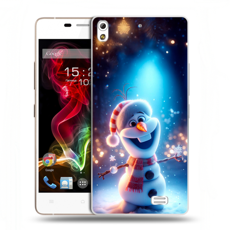 Пластиковый чехол на Fly IQ4516 Tornado Slim Octa с принтом Новый год Пластиковый чехол на Fly IQ4516 Tornado Slim Octa с принтом Новый год