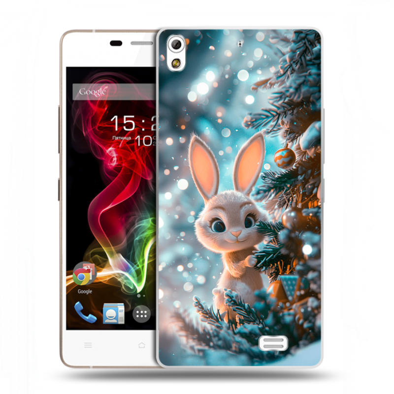 Пластиковый чехол на Fly IQ4516 Tornado Slim Octa с принтом Новый год Пластиковый чехол на Fly IQ4516 Tornado Slim Octa с принтом Новый год