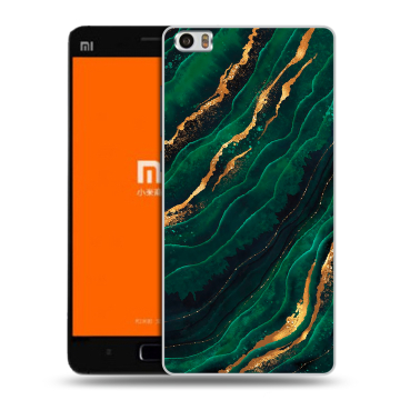 Силиконовый чехол на Xiaomi MI5 с принтом Мрамор зеленое золото