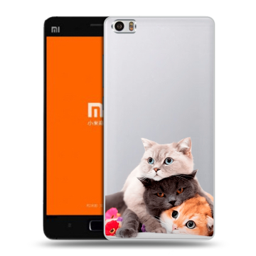 Силиконовый чехол на Xiaomi MI5 с принтом Кошки