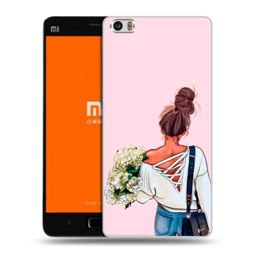 Силиконовый чехол на Xiaomi MI5 с принтом Девушка и букет