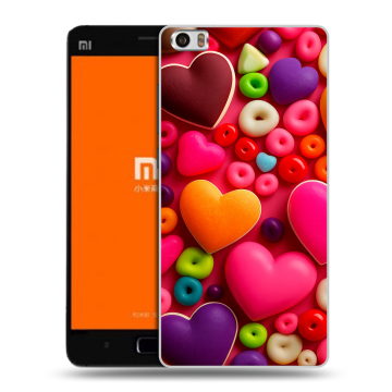 Силиконовый чехол на Xiaomi MI5 с принтом Сердечки